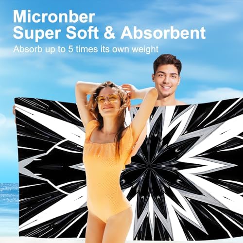 THISFIND Microfiber Beach Towel 71x32 Extra Large Quick Dry Sand Free