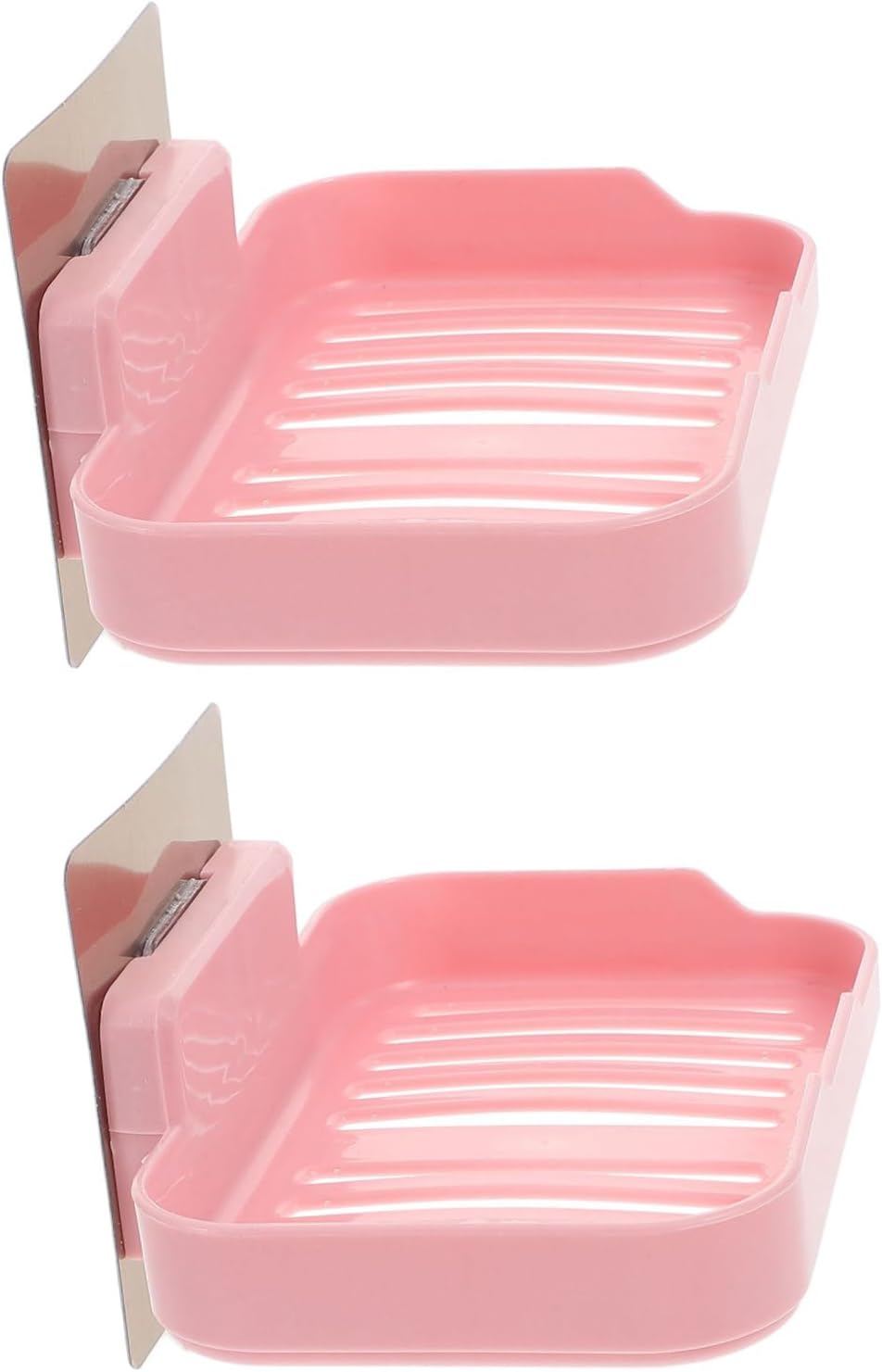 PRETYZOOM 2pcs Wall-Mounted Soap Dish with Adhesive Holder