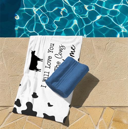 Ill Love You Till The Cows Come Home Beach Towel 29x60in
