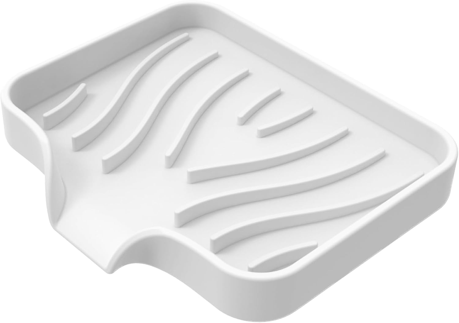 CHIUEAST Bathroom Soap Dish White with Drain