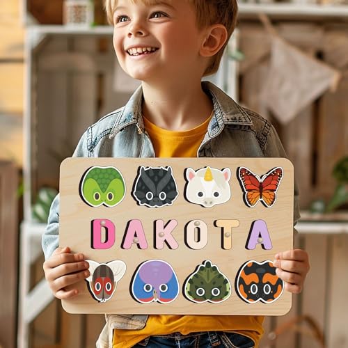 Personalized Wooden Name Puzzle for Toddlers 1-3