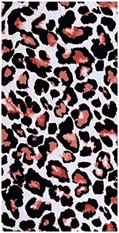 LIVILAN Leopard Print Beach Towel 24x48 Microfiber Lightweight Quick Dry Sand Proof