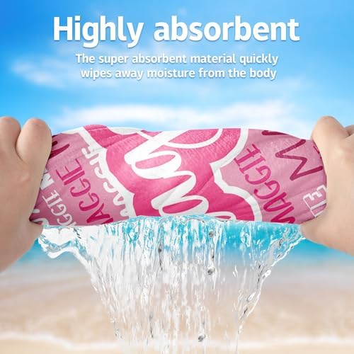 Personalized Beach Towels with Name - Custom Kids Adults Sand-Free Quick Dry Towels