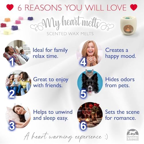 16 Red Roses Wax Melts - Heart Shaped Valentine Gifts
