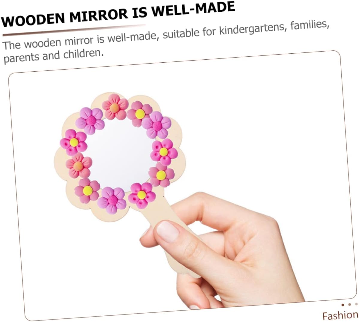 Angoily 5pcs Wooden Mirror Set for Kids