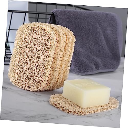 Anneome 1Set Non-PVC Soap Holder Compact Bathroom Travel Beige Dishes Easy Clean