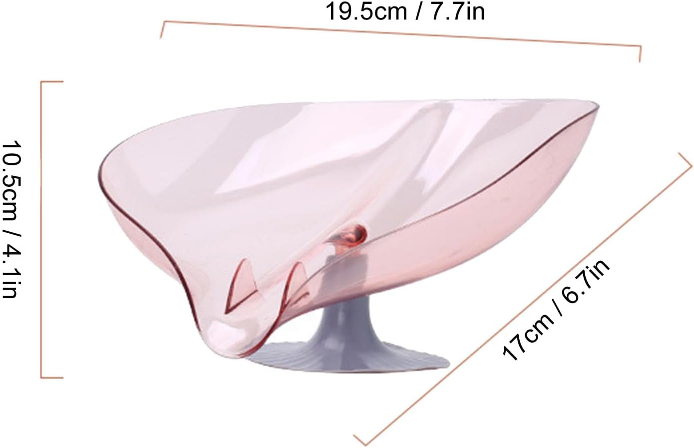 Roseate Soap Holder with Suction Cup for Shower and Kitchen