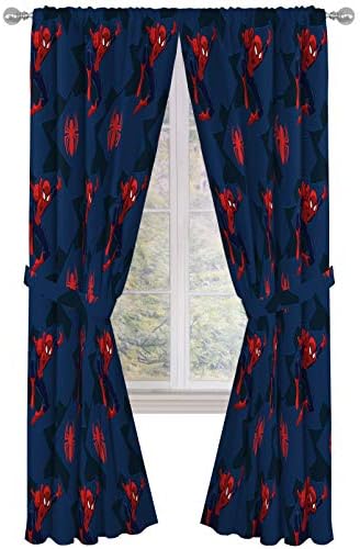 Jay Franco Marvel Spiderman Curtain Panels 4 Piece Set 1