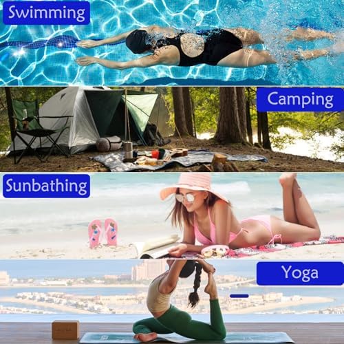 PILIFALA Microfiber Beach Towel - 71x32 Lightweight Sand Free Quick Dry