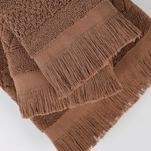 Superior Cotton 3-Piece Towel Set Chocolate