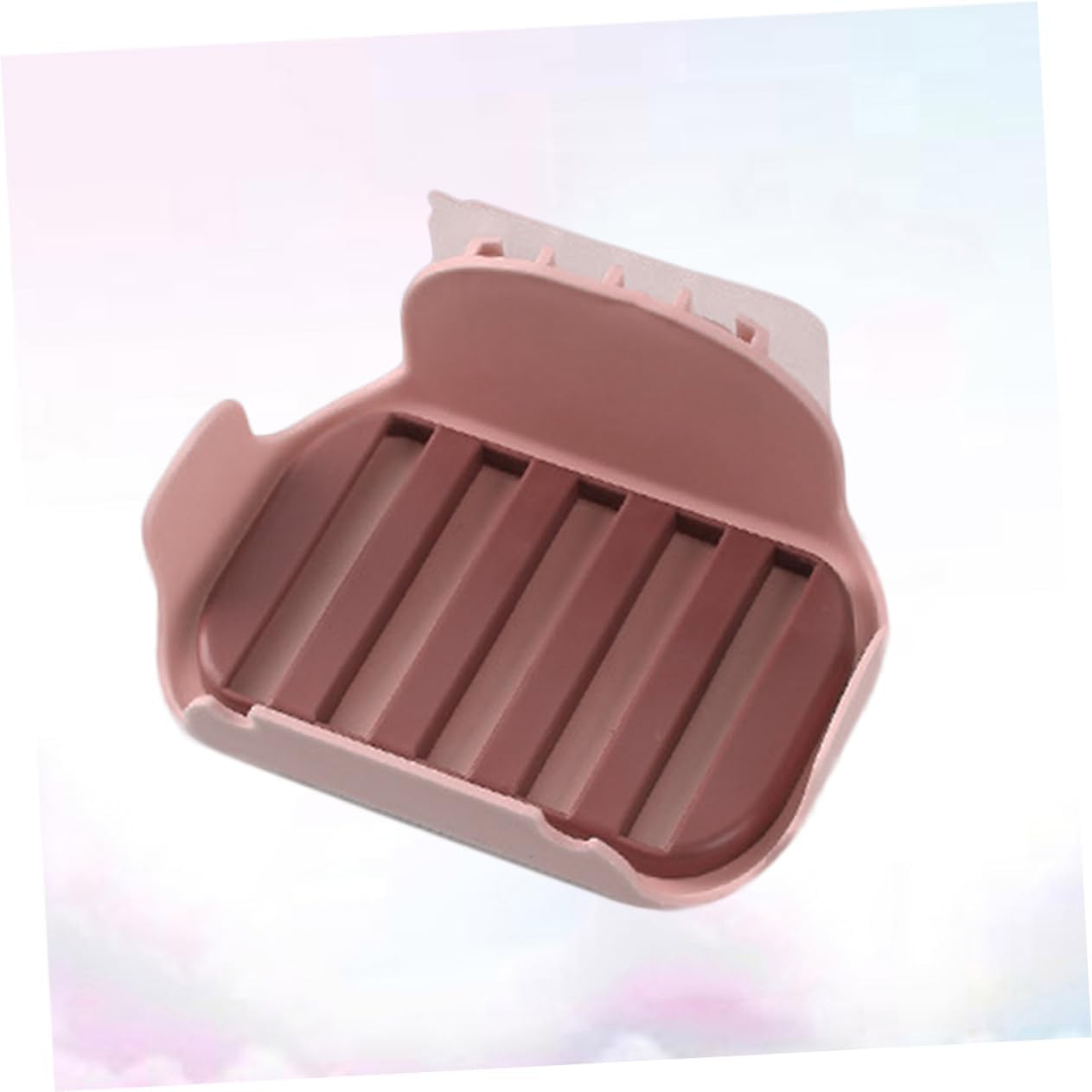 2pcs Double Layer Soap Draining Holder Adhesive Wall Mount Bathroom Storage Rack