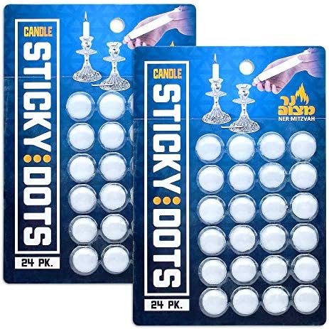 Ner Mitzvah Candle Sticky Dots - 48 Dots 1