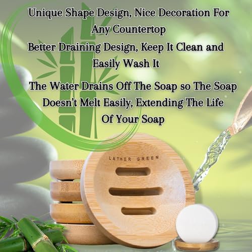 Bamboo Soap Dish Shower Steamer Holder