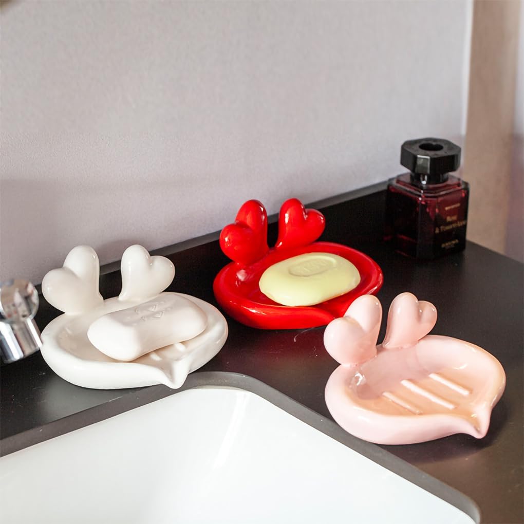 WAIT FLY Heart to Heart Soap Holder - Red 1 PCS