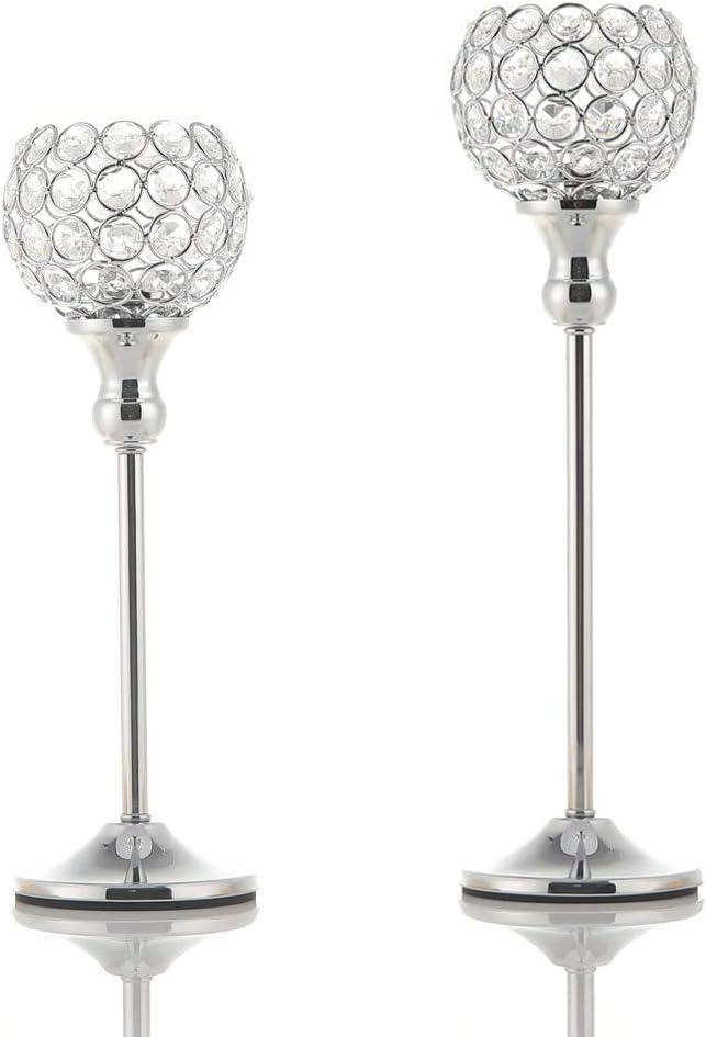 VINCIGANT Crystal Votive Candle Holders Set of 2
