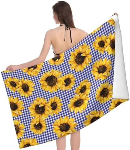 Ti Caldi Vintage Checked Sunflower Beach Towel