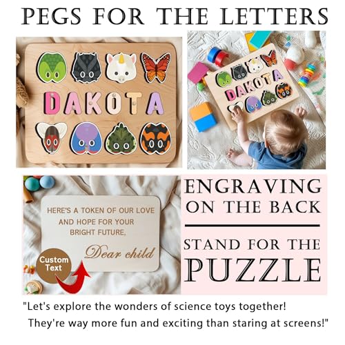 Personalized Wooden Name Puzzle for Toddlers 1-3