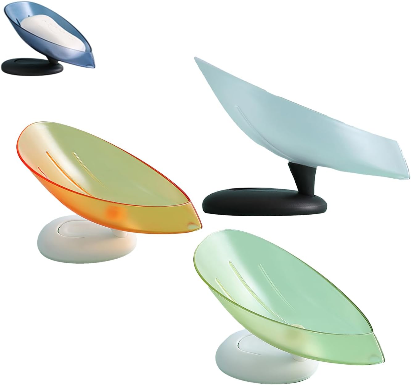 Leaf Shaped Soap Holder 3 Pack with Suction Cup
