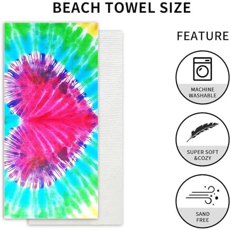Microfiber Beach Towel - Lightweight Quick Drying Sand Free 1