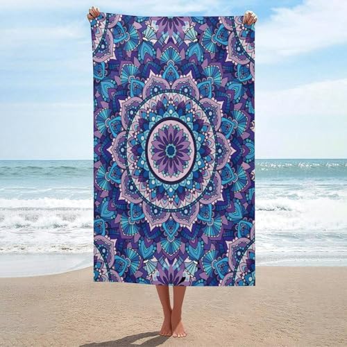 Custom Beach Towel with Image Text Logo for Travel and Bath