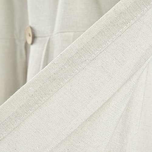 Lush Decor Linen Button Valance 52x18 Off White 1