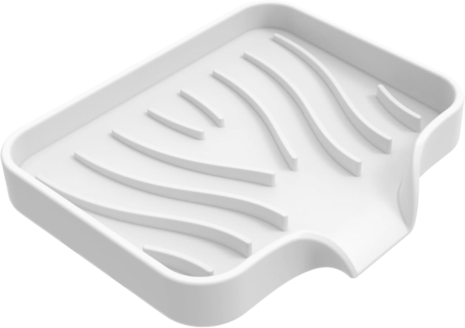 CHIUEAST Bathroom Soap Dish White with Drain