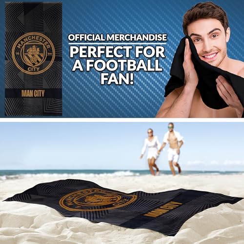 Manchester City FC Beach Towel - 100 Cotton Quick Dry