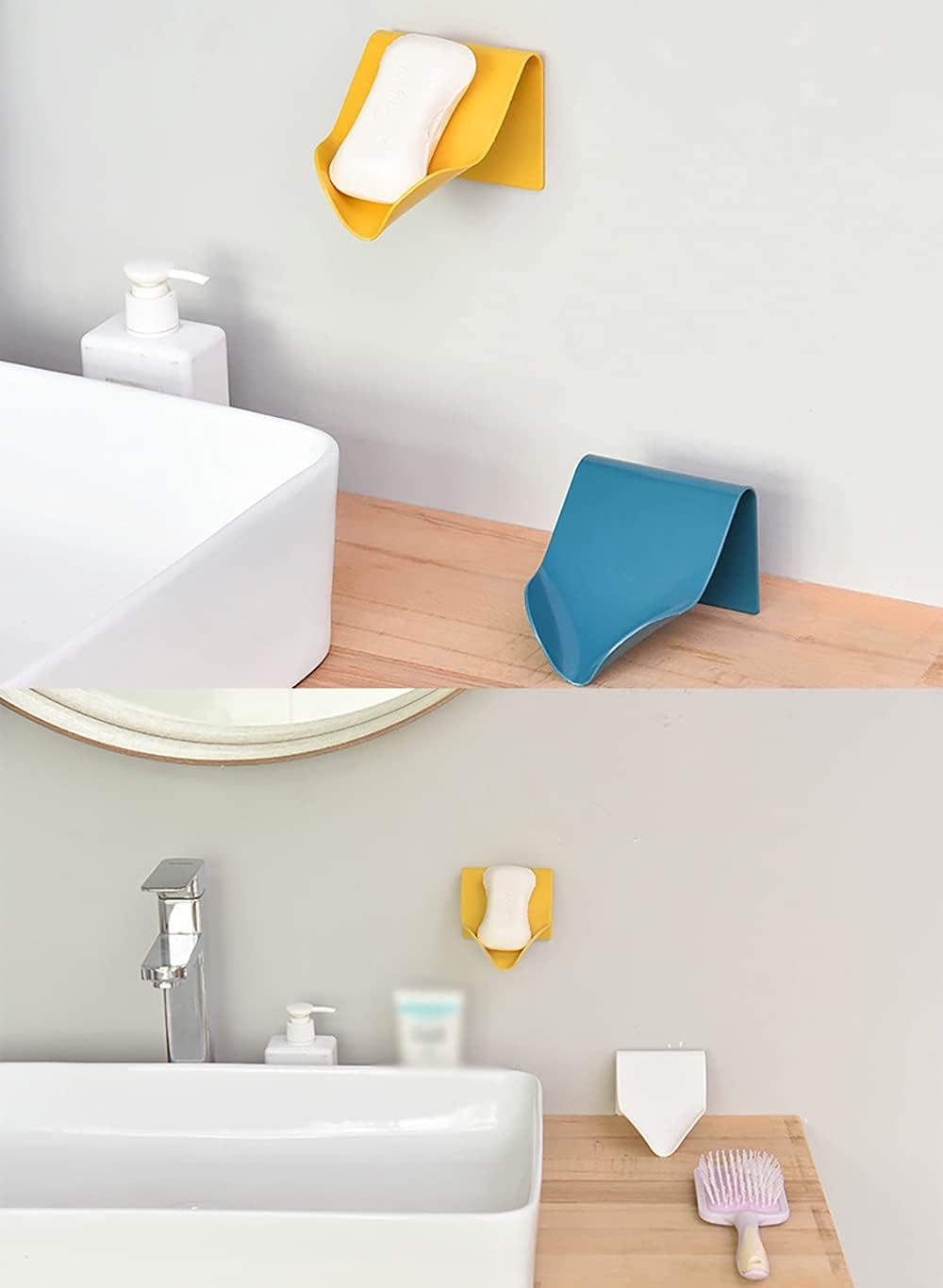 SHOUCAN 2-Pack Multi-Color Soap Dish Holders