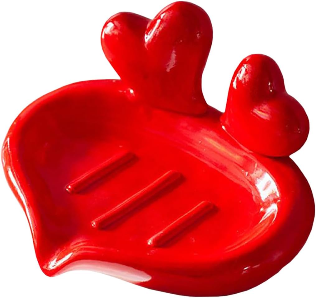 Gaolinci Heart-Shaped Soap Holder Ceramic Dish