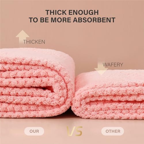 MaopaoBeauty 2 Pack Hair Drying Towels with Button Design - Grey