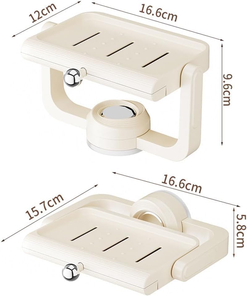 Rotatable Suction Cup Soap Dish Holder Red