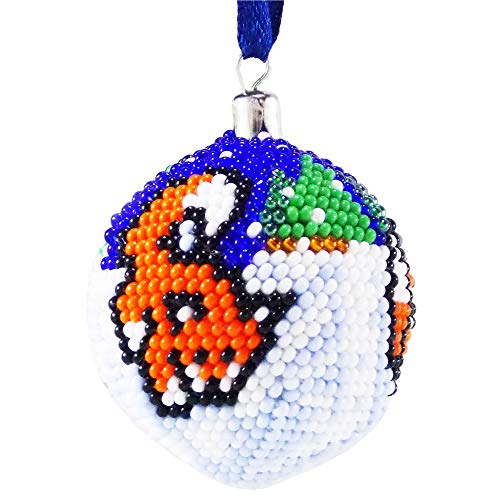 Red Fox Christmas Ornament Blue and White Xmas Tree Decor