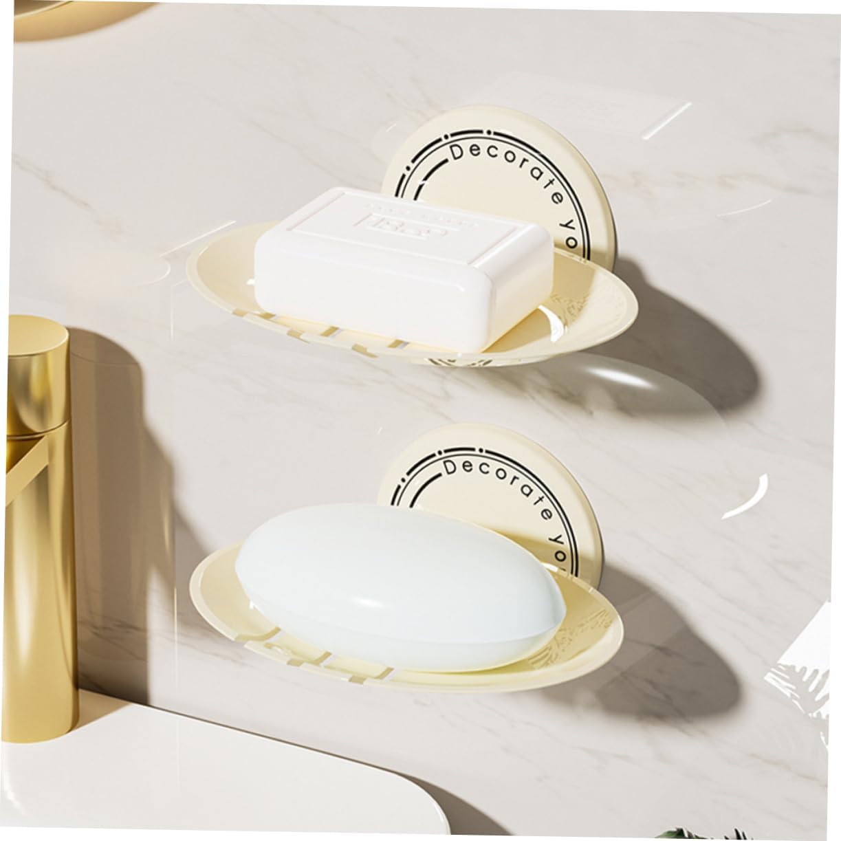 PRETYZOOM Adhesive Wall Mount Soap Dish for Bar Soap