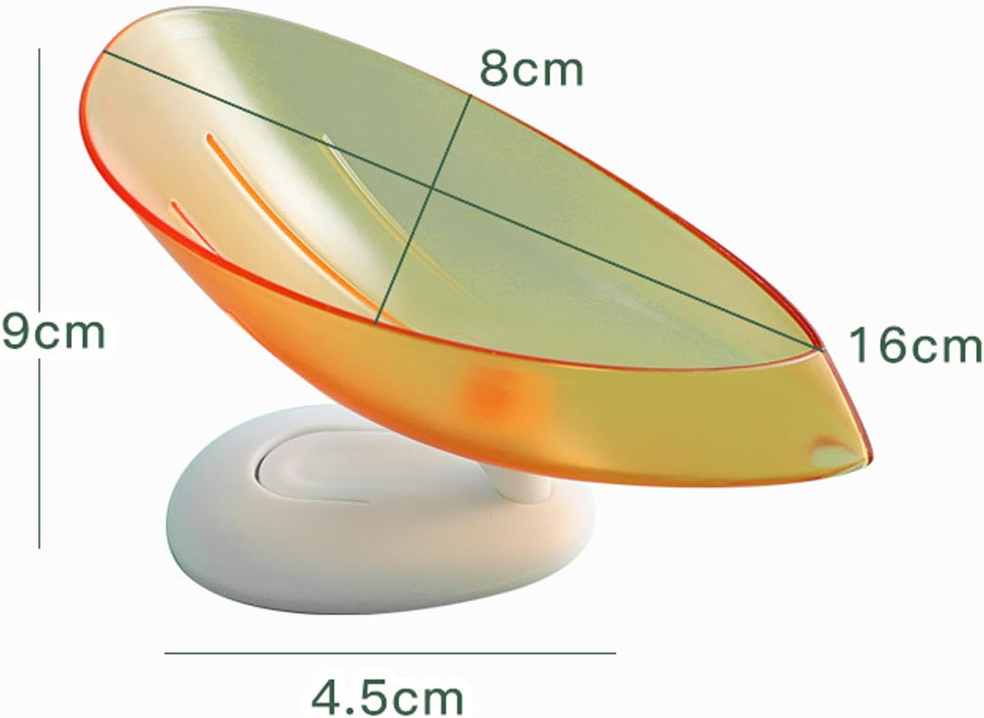 Leaf Shaped Soap Holder 3 Pack with Suction Cup