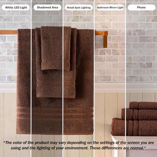 Hawmam Linen Brown Bath Towel Set 4 Pack