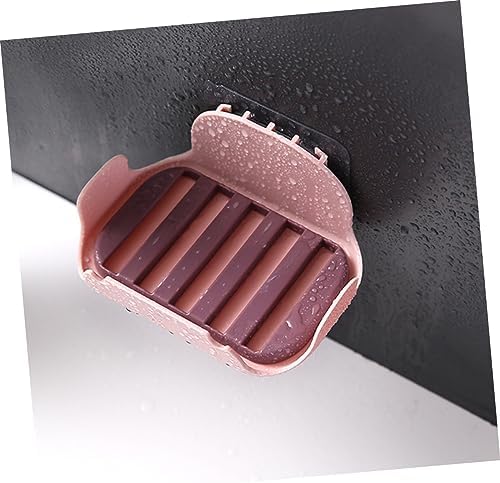 2pcs Double Layer Soap Draining Holder Adhesive Wall Mount Bathroom Storage Rack