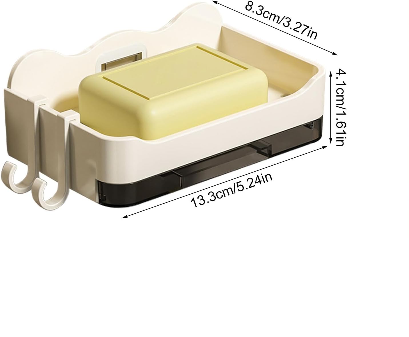 Generic Soap Dish - 52x33x16in Rectangular Bath Holder with Removable Design