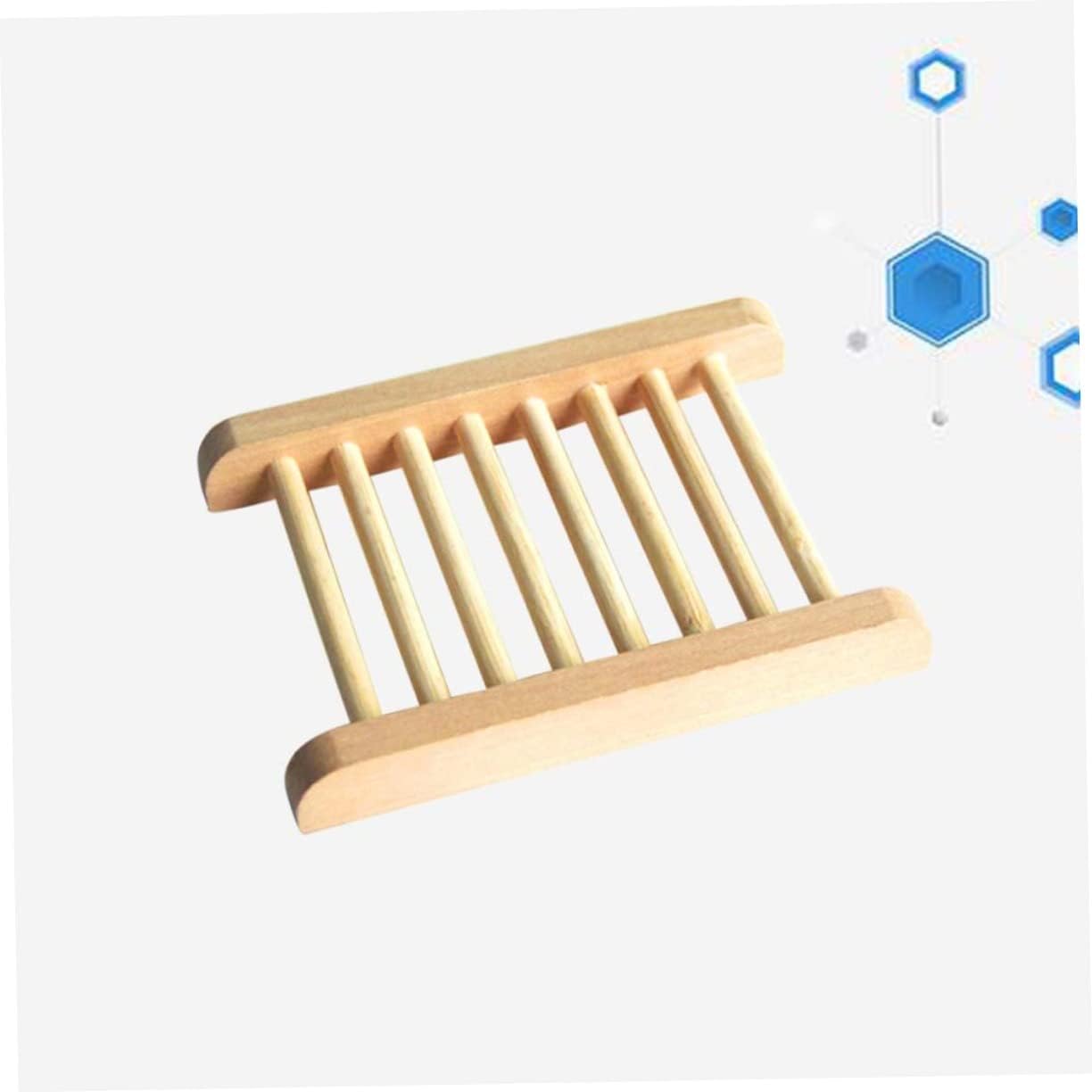 2 Pack Natural Wood Soap Tray Holder for Bathroom Kitchen