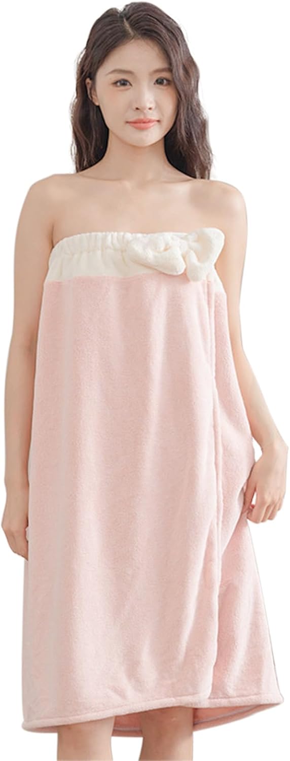 IPENNY Womens Spa Bath Wrap Towel with Bow
