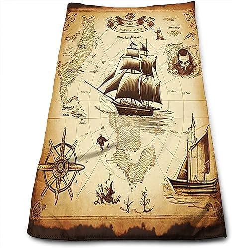 Cioroper Pirate Ship Microfiber Towel Ultra Soft Absorbent 275x157 Inch