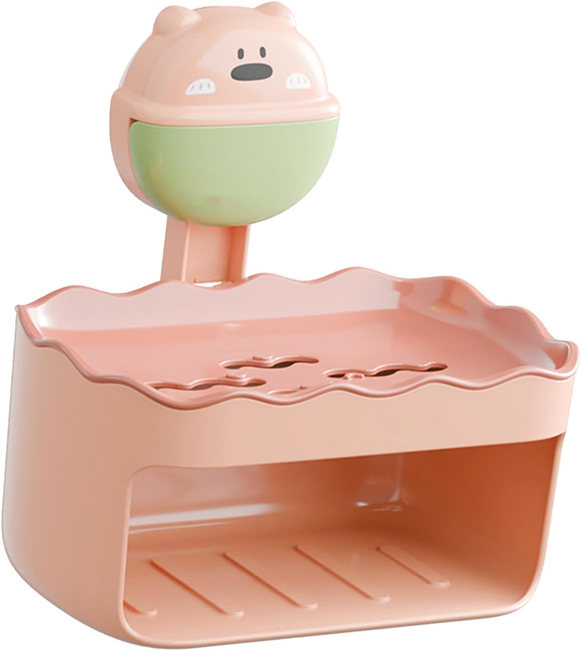 Double Layer Suction Cup Soap Dish - Light Red