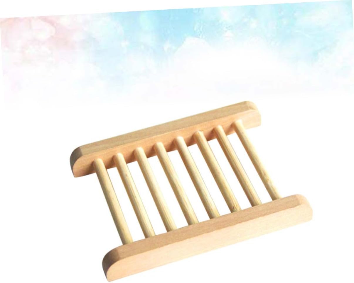Cabilock Wooden Soap Basket Holder Tray Storage Drain Dish Container