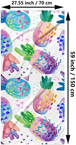 Pineapple Print Beach Towel Quick Dry Sand Free for Women