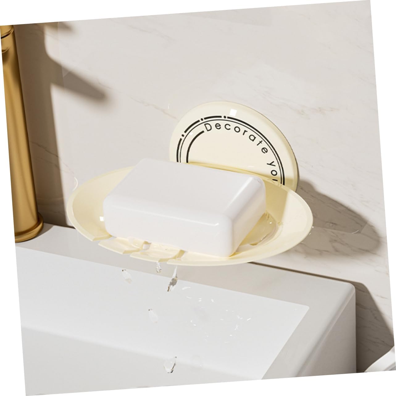 PRETYZOOM Adhesive Wall Mount Soap Dish for Bar Soap