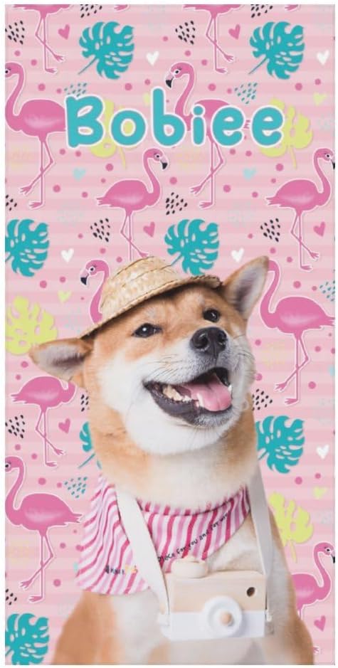 Personalized Dog Beach Towel - Custom Dog Face Pool Towel for Pet Lovers