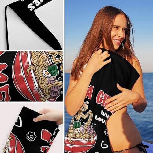 Custom Beach Towel for Kids - Soft Quick-Dry Ramen Towel
