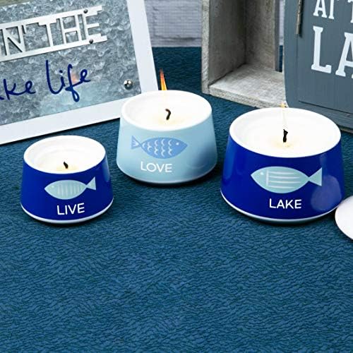 Pavilion Live Love Lake Set of 3 Stackable Soy Candles