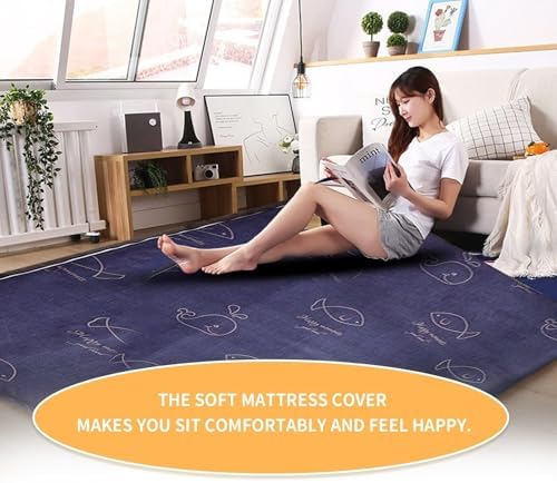 Soft Japanese Futon Mattress Cover with Zipper and Dustproof Lining
