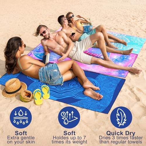 MaciRept Microfiber Beach Towel - Sand Free Quick Dry 1