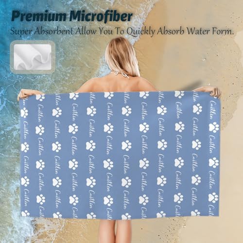 Personalized Beach Towels with Names - Dark Green